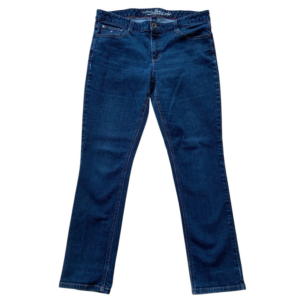 Tommy Hilfiger jeans Modern Straight Pli-Pli medium rise Mexico stretch blue 12